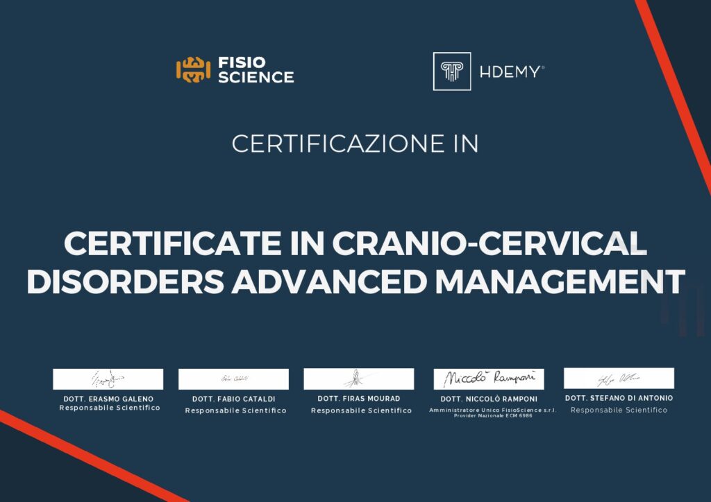 Certificate in Cranio-Cervical Disorders Advanced Management
