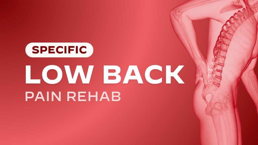 Specific Low Back Pain Rehab: Valutazione e gestione del paziente LBP specifico di competenza riabilitativa (dolore radicolare, radicolopatia, stenosi)