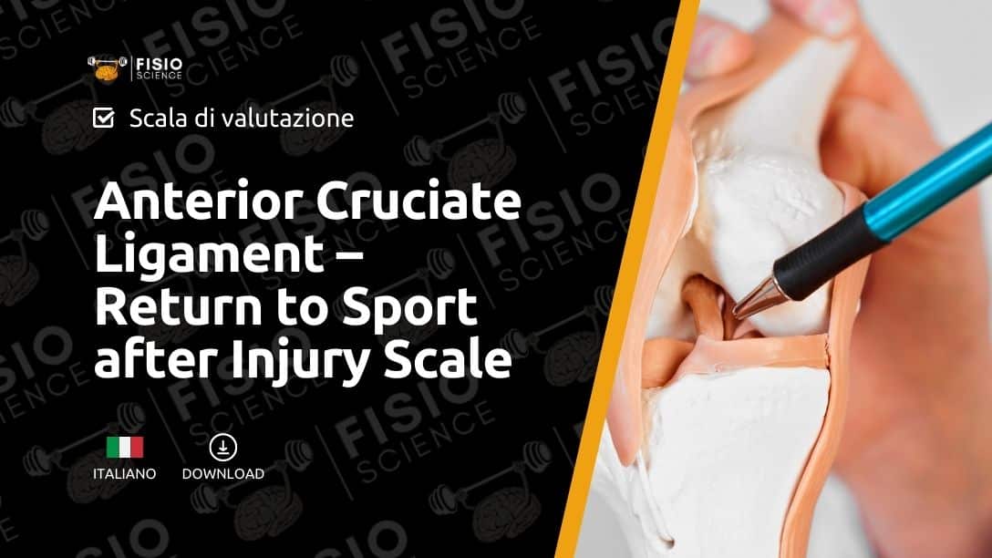 Anterior Cruciate Ligament Return to Sport after Injury Scale